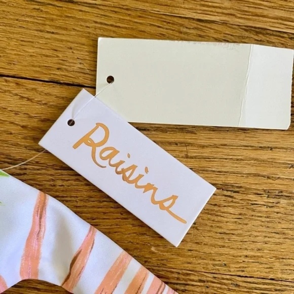 Raisins NWT Palm Bralette Halter Bikini Swim Top Hawaii Tropical Print Size M - Picture 4 of 9